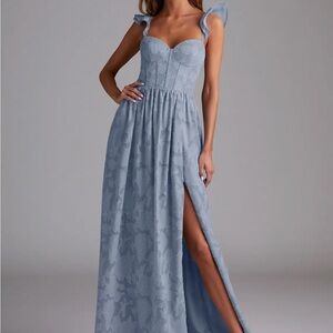 Azazie Dusty Blue Bridesmaids Dress